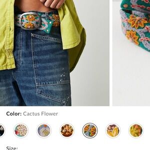 Floral Wool Embroidered Belt by Jenny Krauss